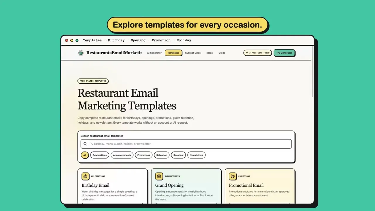 Restaurant Email Marketing gallery image