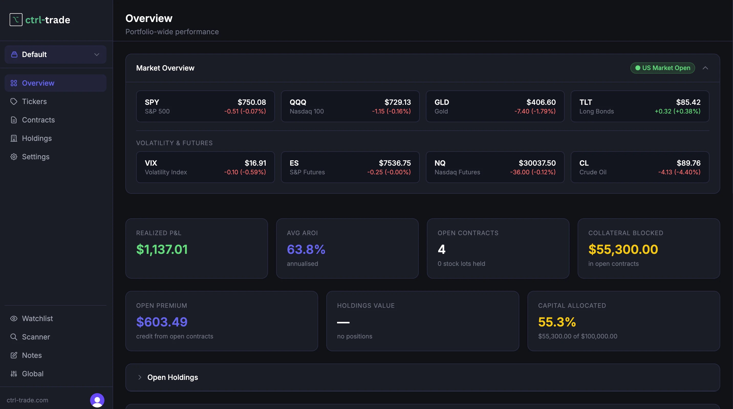 Ctrl-Trade screenshot 1