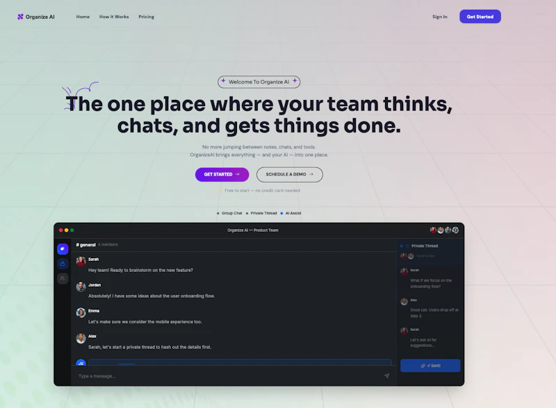 Organize AI screenshot 2