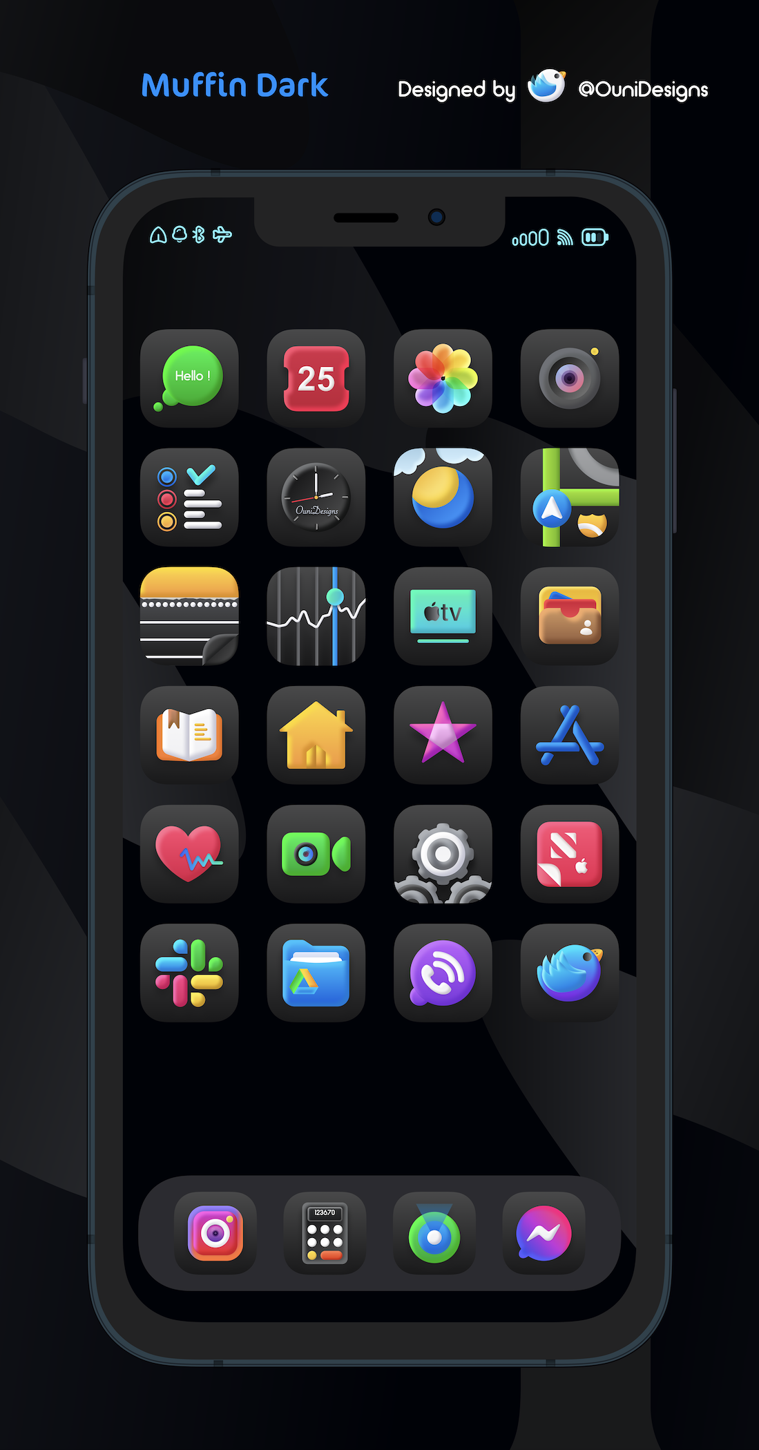 Muffin Dark icon Set for iOS 15 gallery image