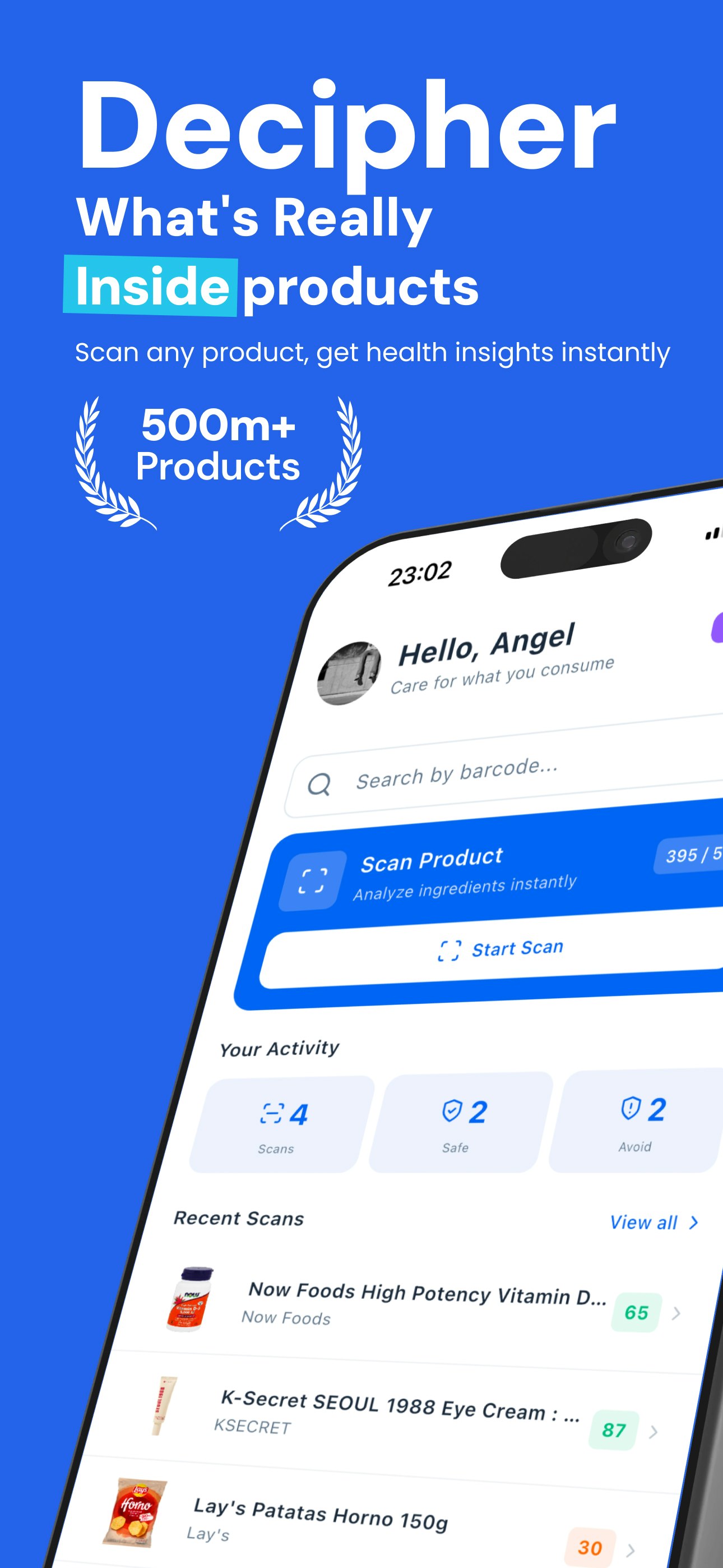 KnowTox - Ingredient Scanner - Main product screenshot demonstrating key features and user interface