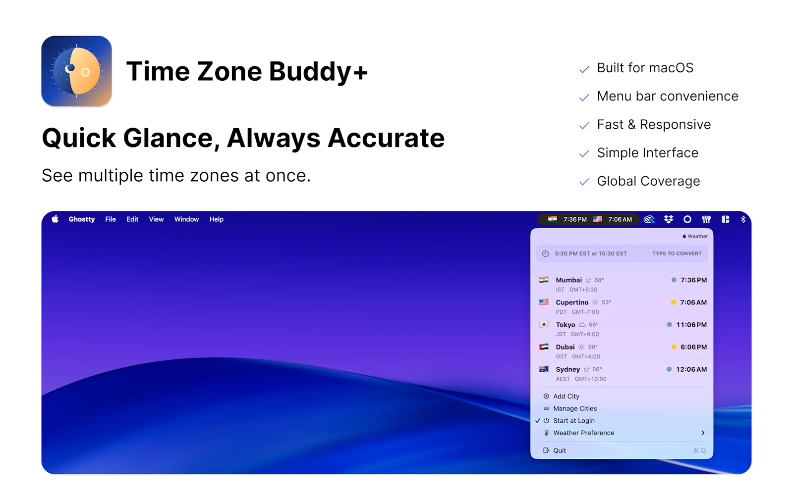 Time Zone Buddy+ screenshot 1
