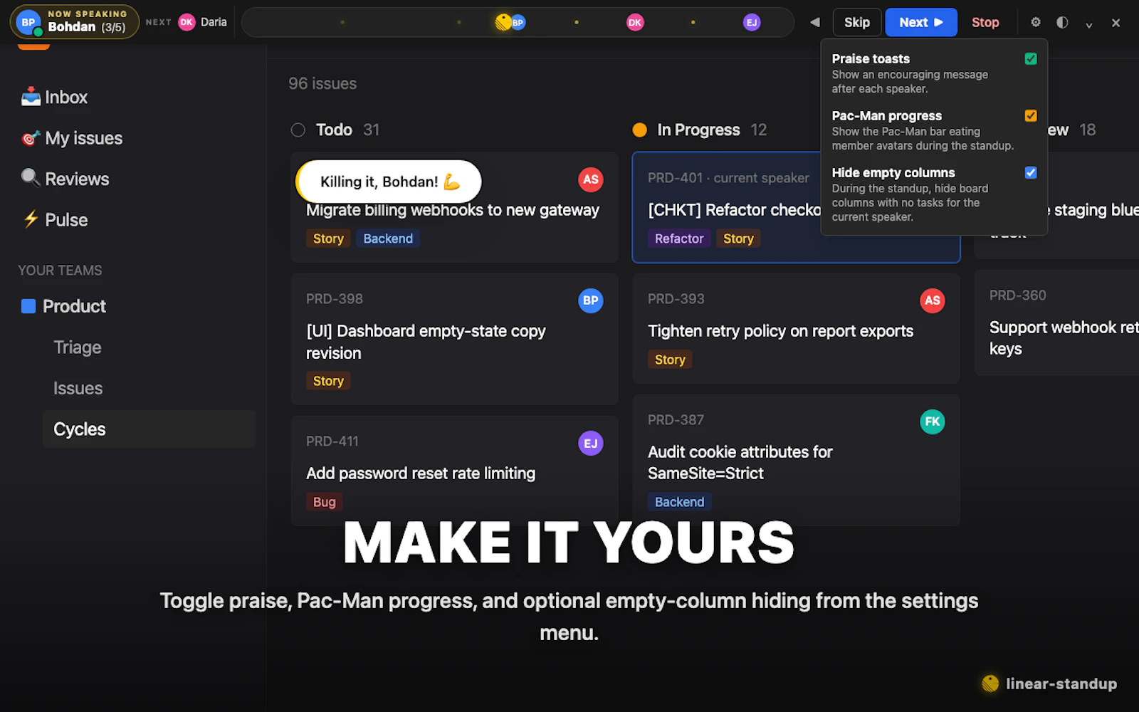 Linear Standup screenshot 5