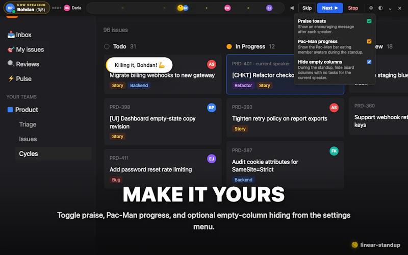 Linear Standup screenshot 5