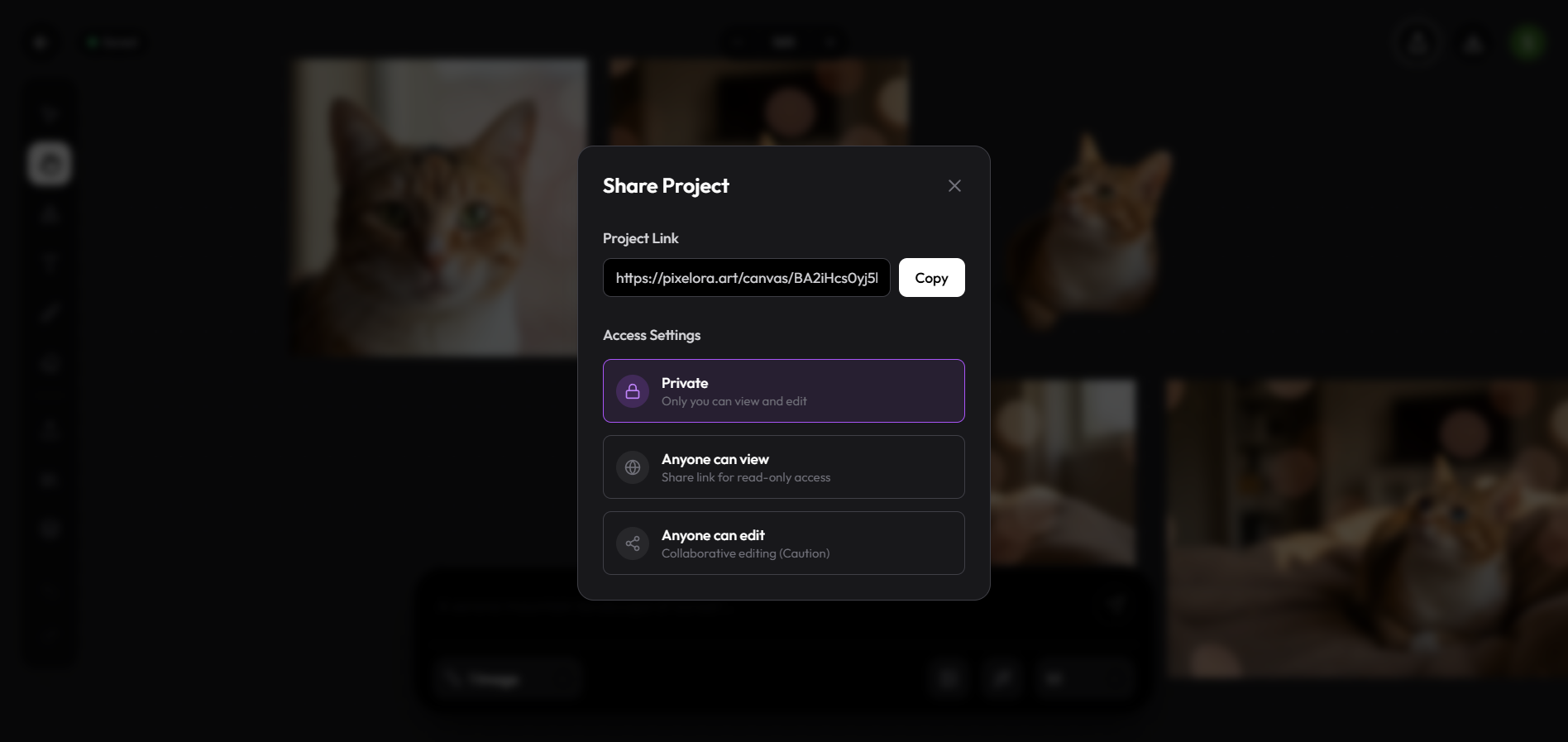 Pixelora.art - Screenshot 3 showing product features and functionality
