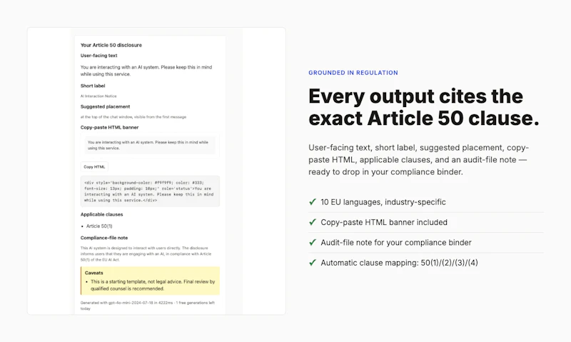 AI Disclosure Kit screenshot 6