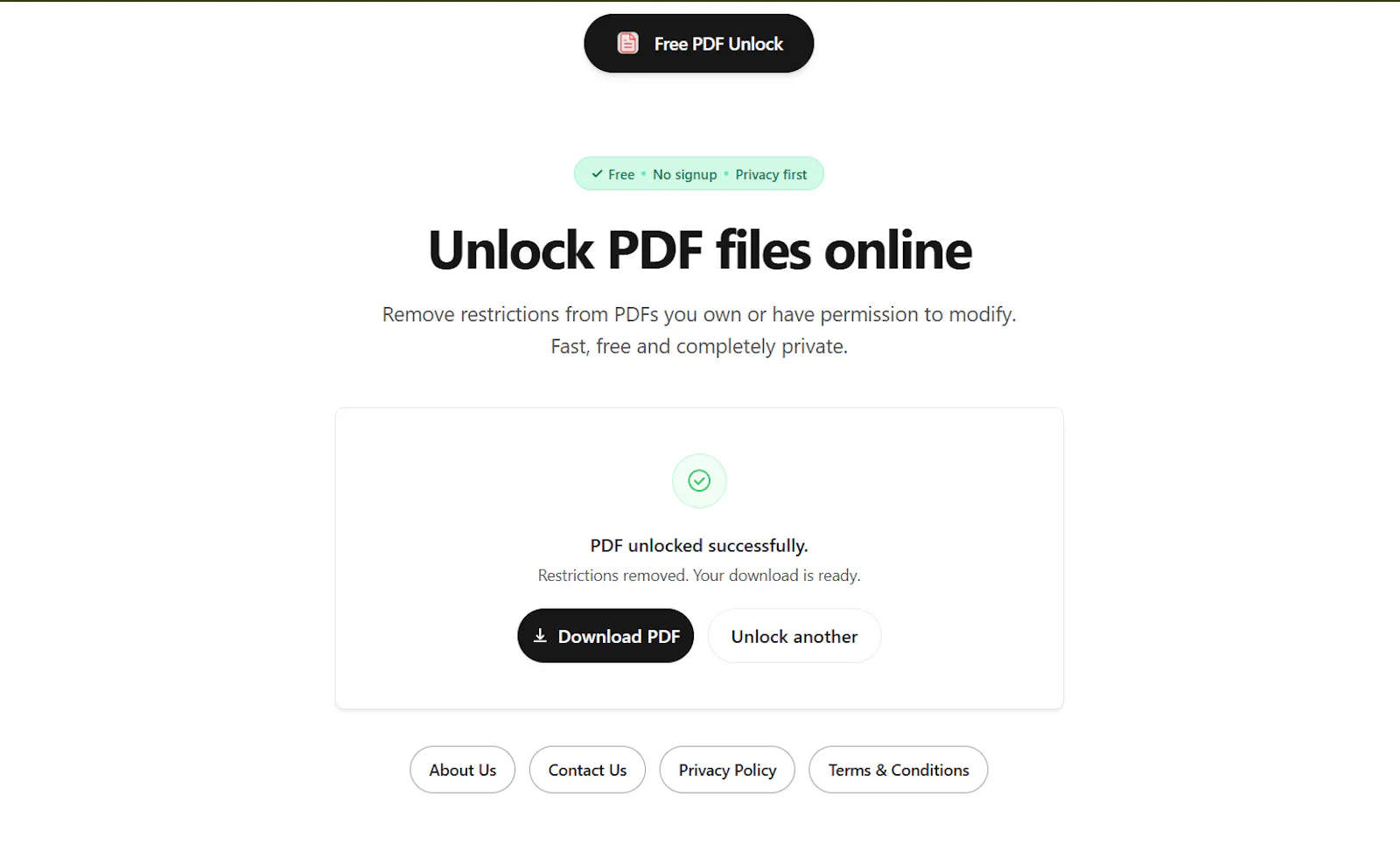 Free PDF Unlock screenshot 3