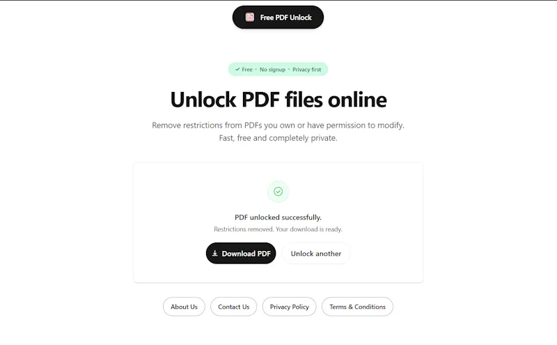 Free PDF Unlock screenshot 3