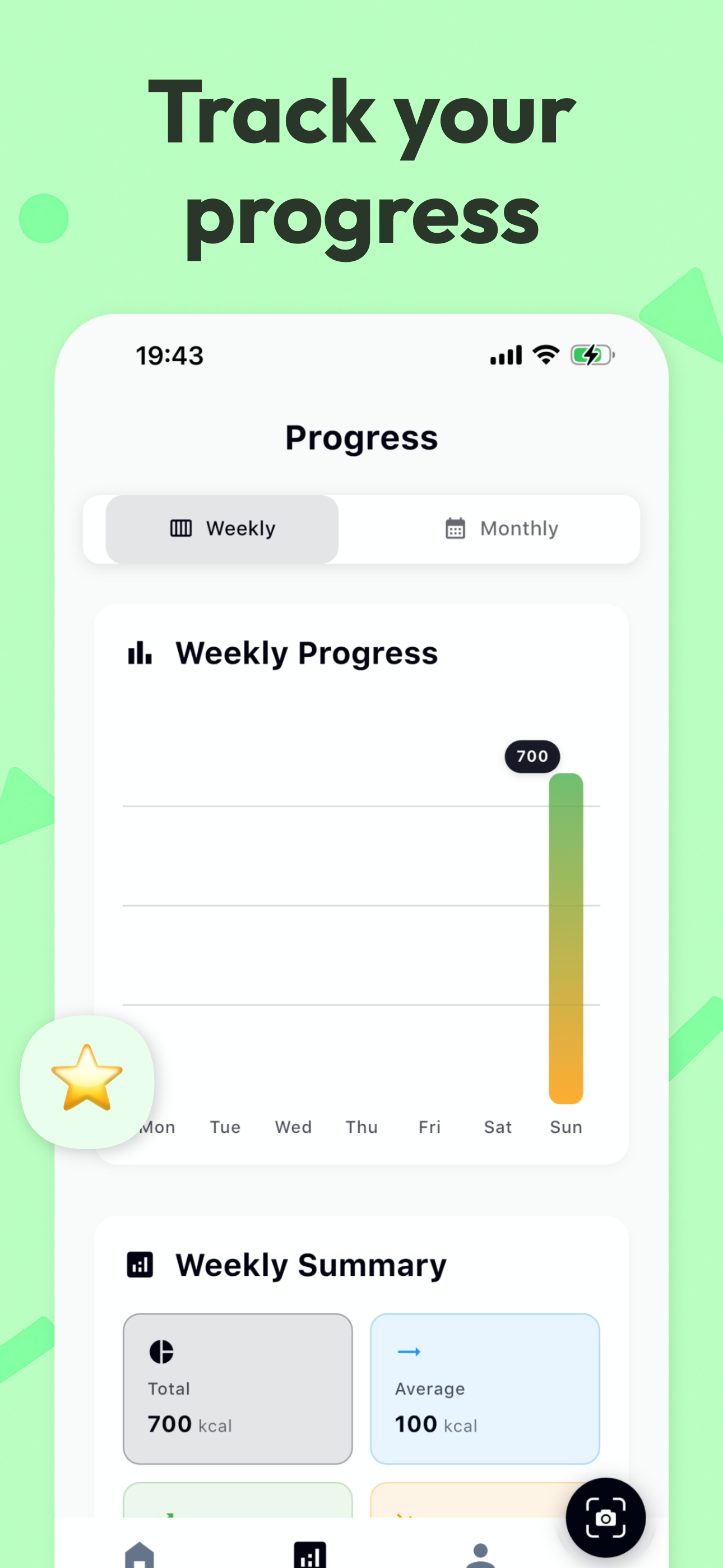 Caltrack - Traccia le tue calorie con AI e atteggiamento media 4