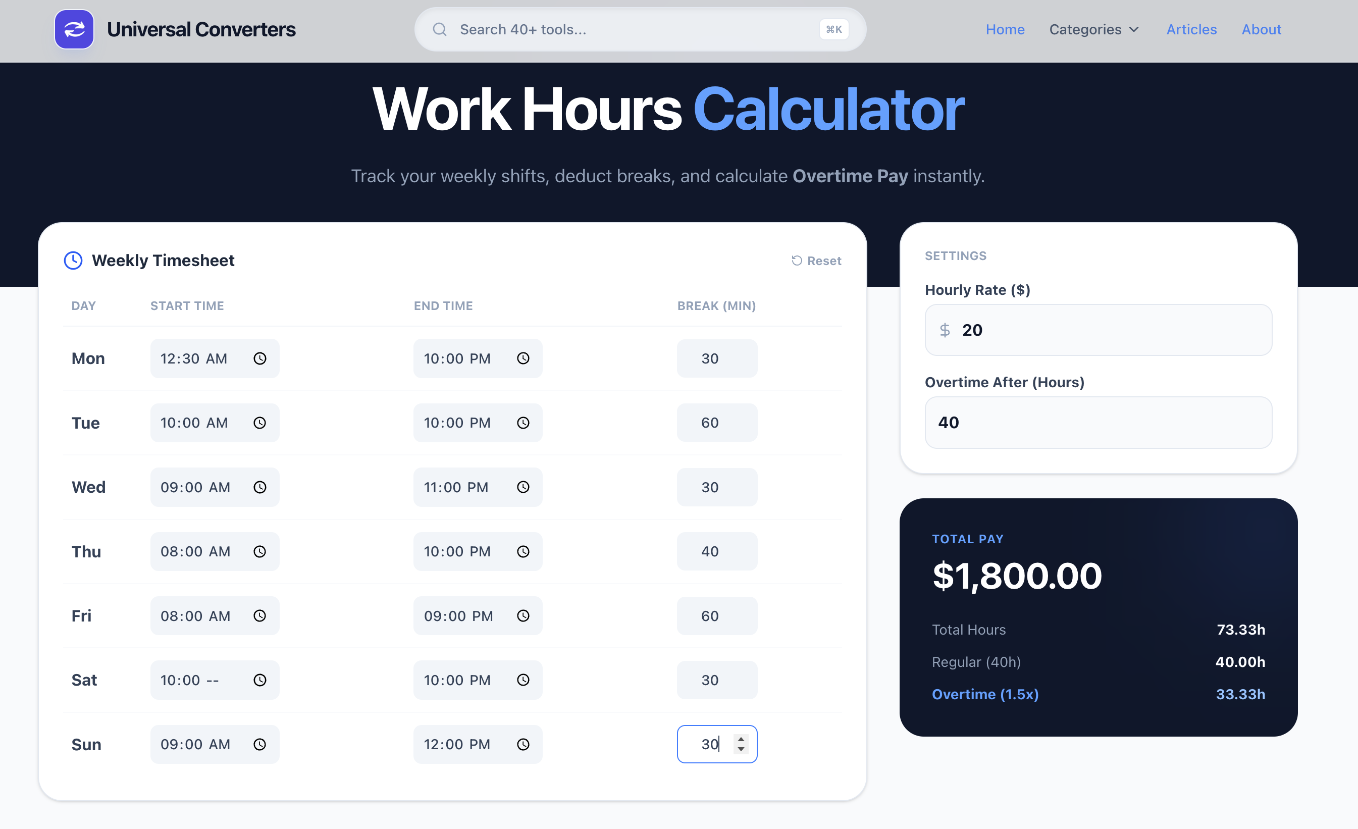 Zero Bloat Calc Stack gallery image