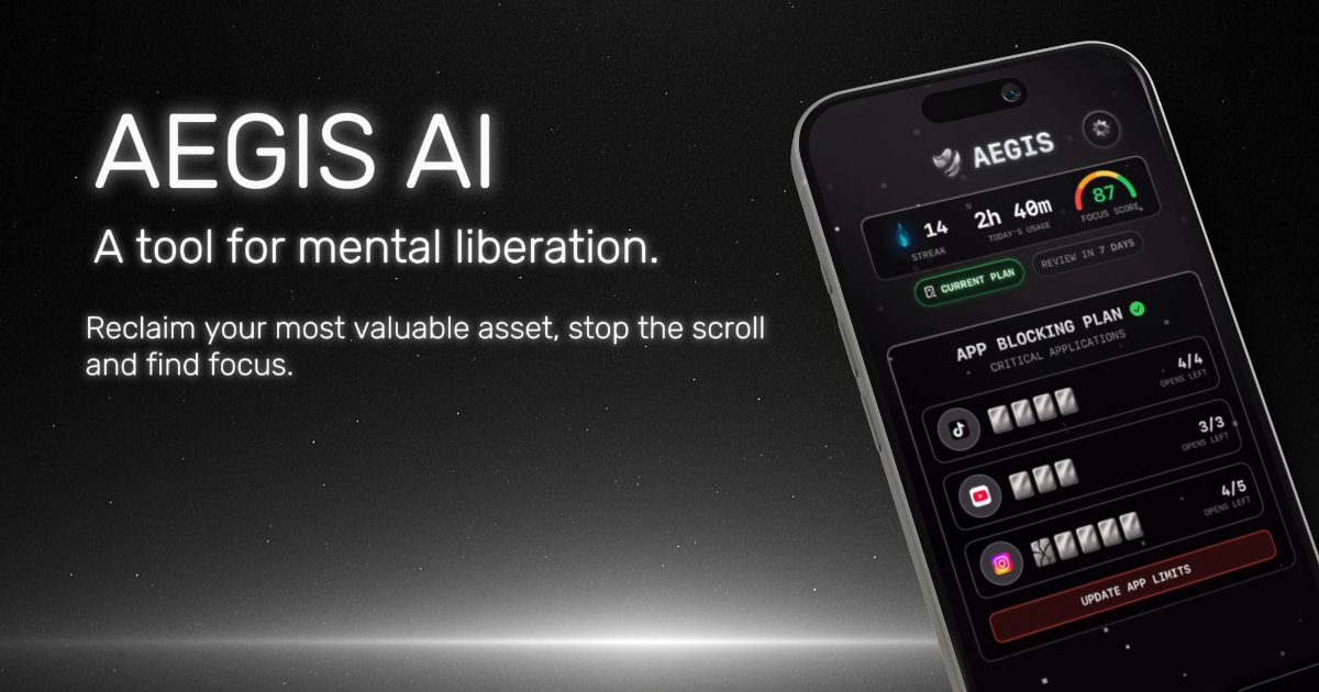 Aegis AI: Focus & Screen Time App media 1