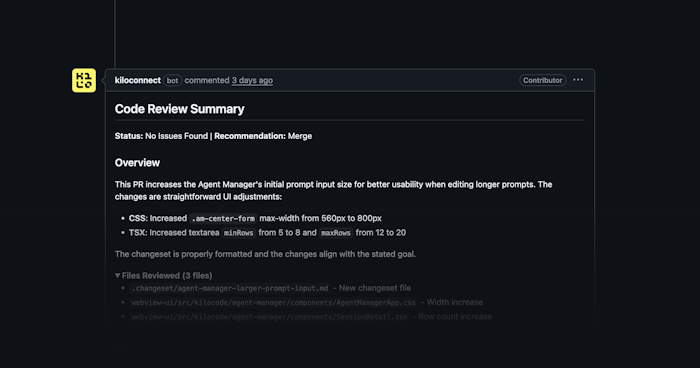 Kilo Code Reviewer产品图