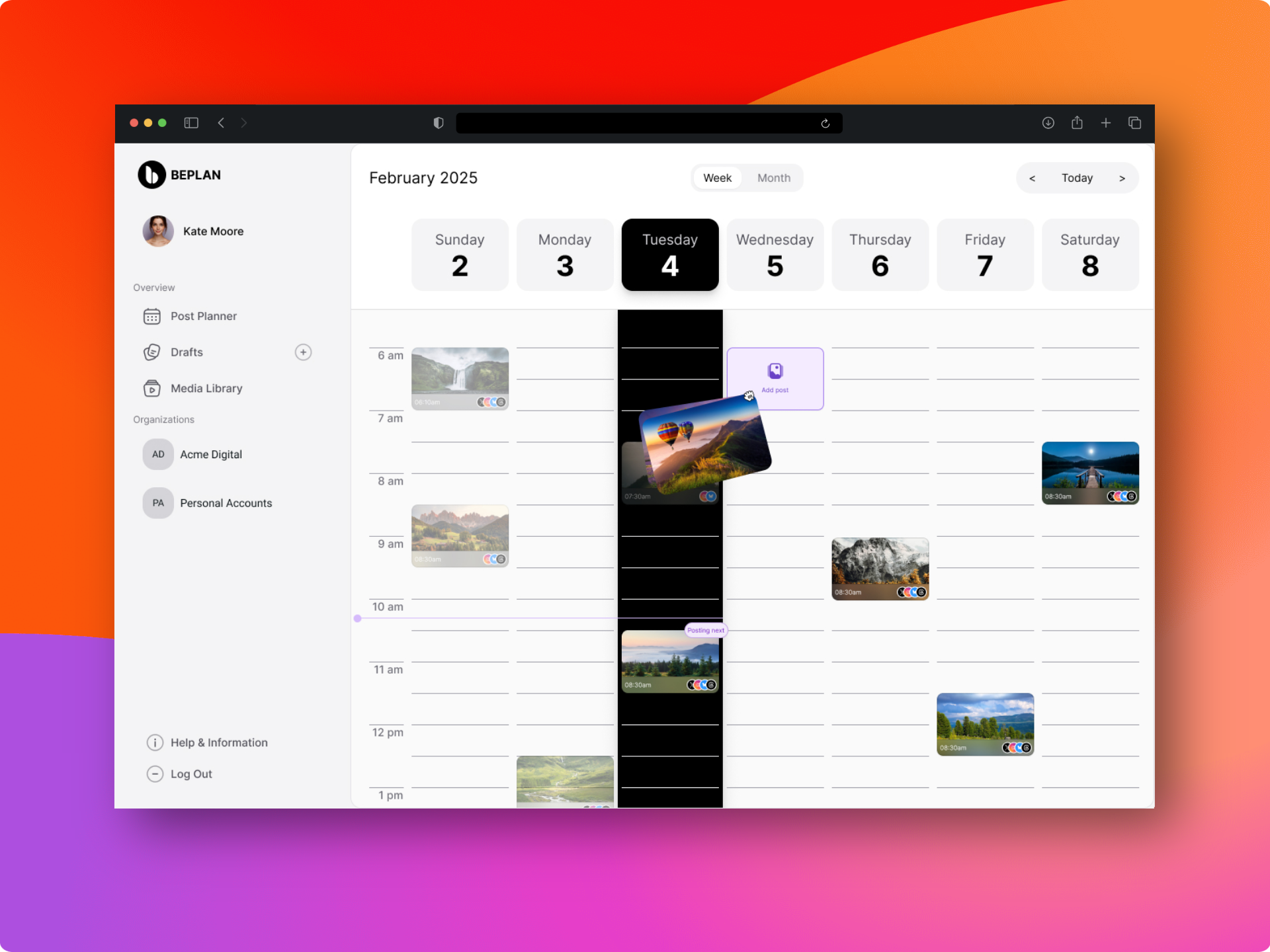Planen - Social -Media -Scheduler für Influencer und Agenturen Medien 3
