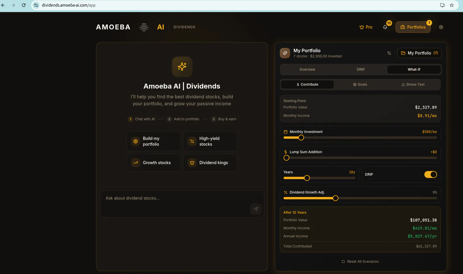Amoeba AI | Dividends gallery image