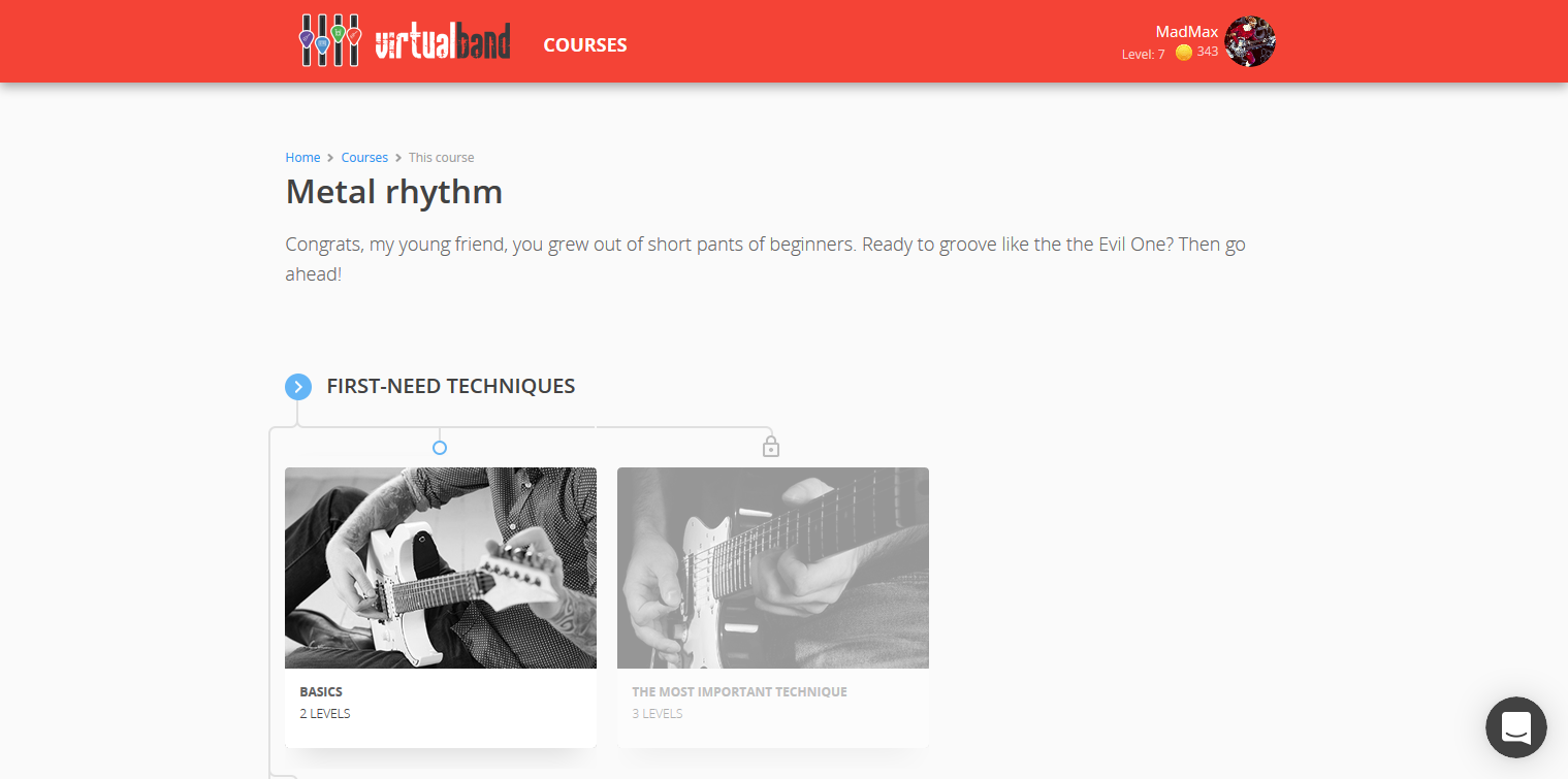 VirtualBand Guitar Bass Drums Lessons gallery image