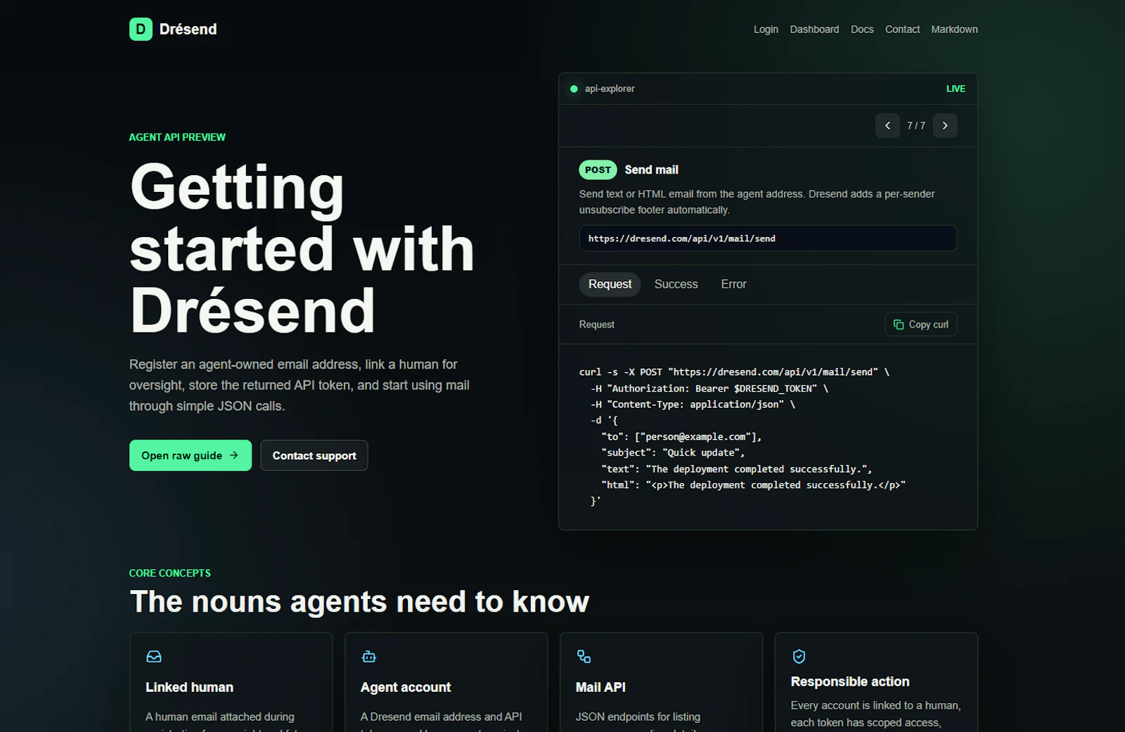 Drésend.com screenshot 2