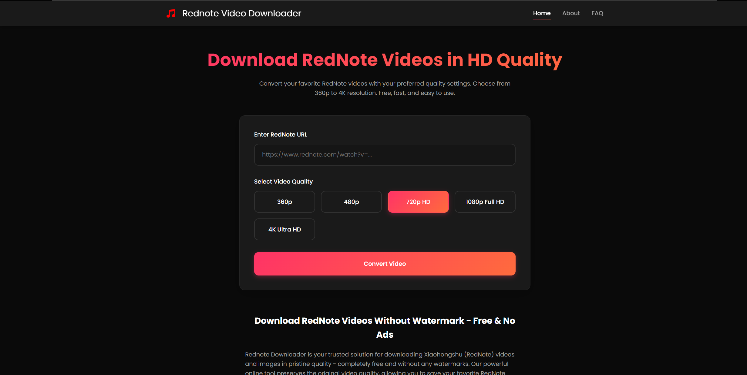 Média RedNote à Downlo dans le téléchargeur vidéo - RedNote to Video: Téléchargez des annonces sans annonces 4K en secondes! 1