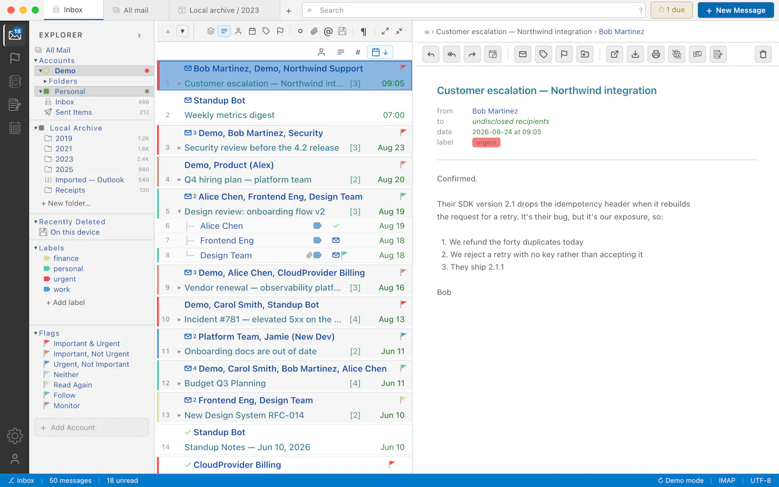 MailCode screenshot 2