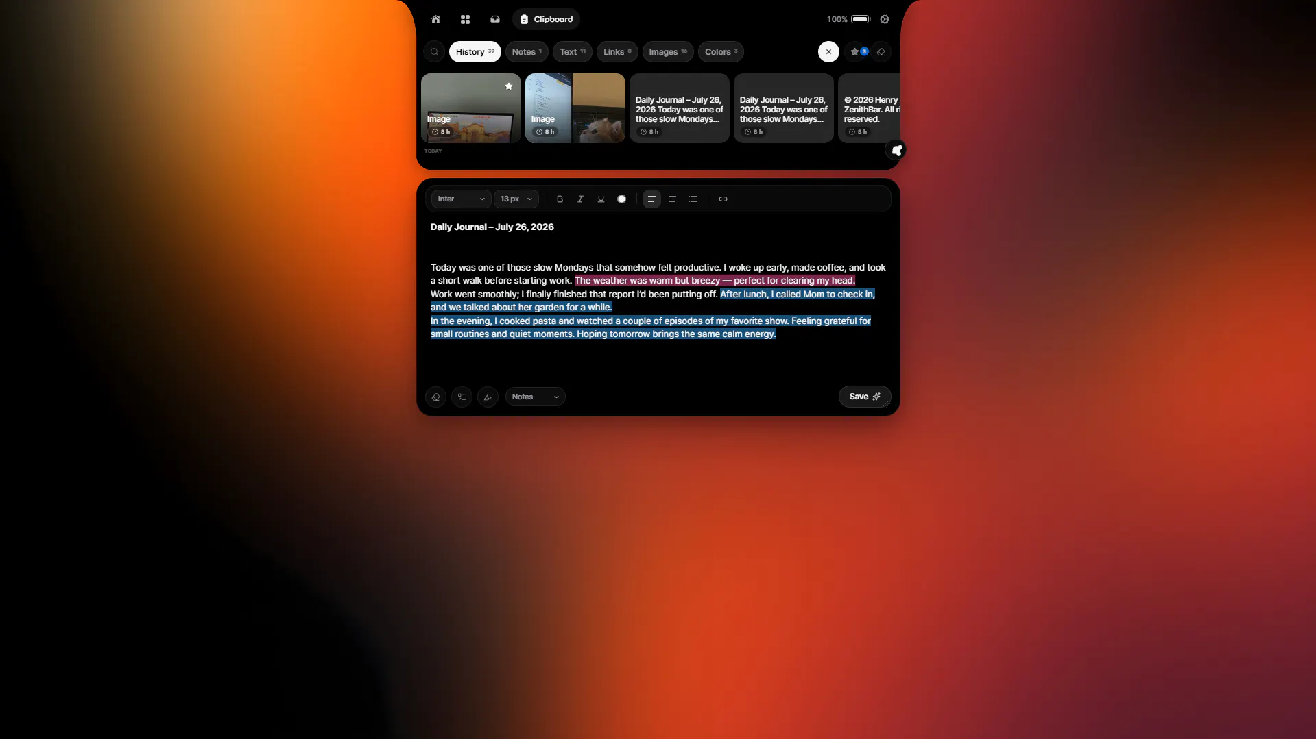ZenithBar screenshot 4