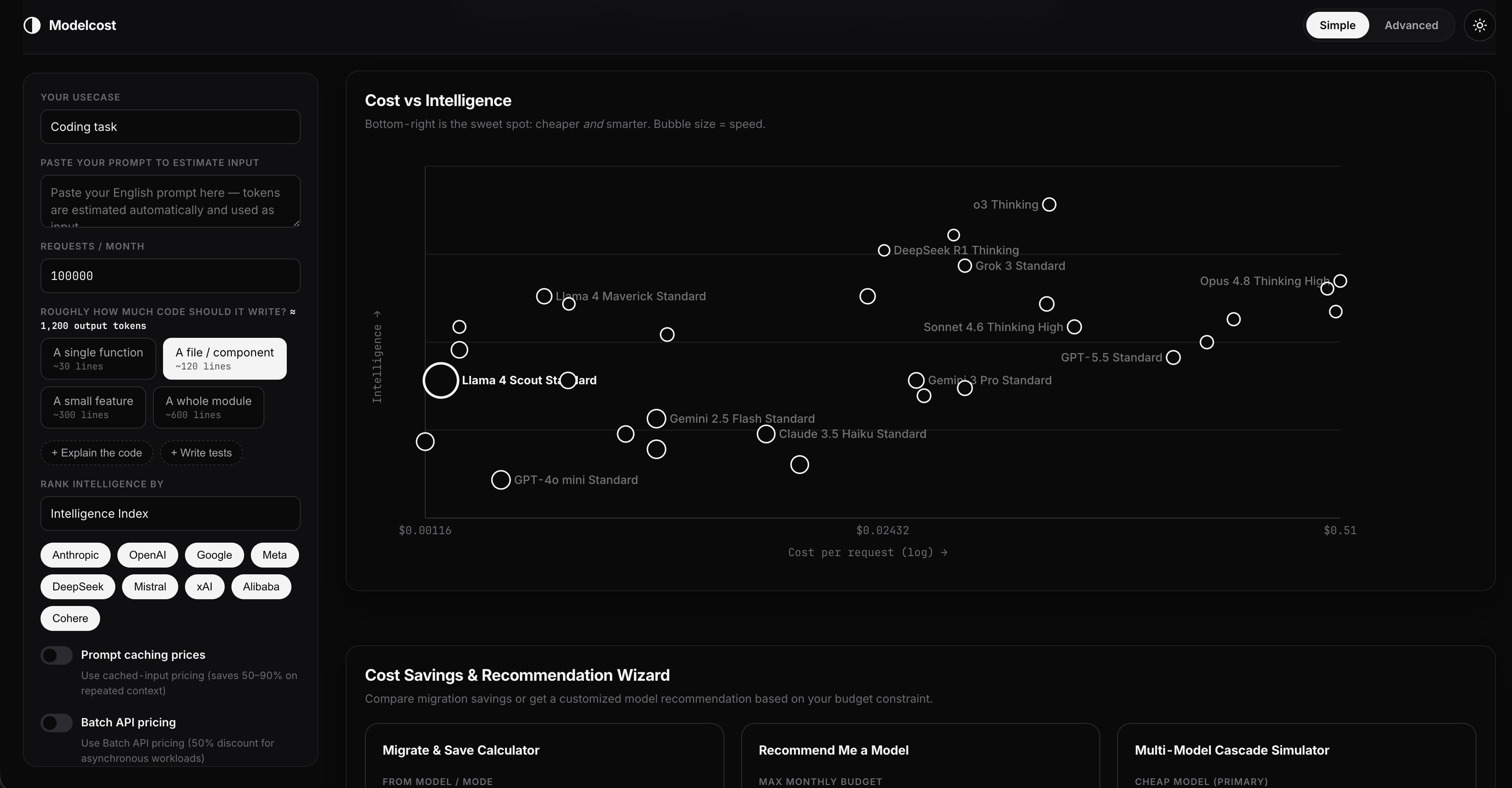 TrueLLM Cost Simulator gallery image
