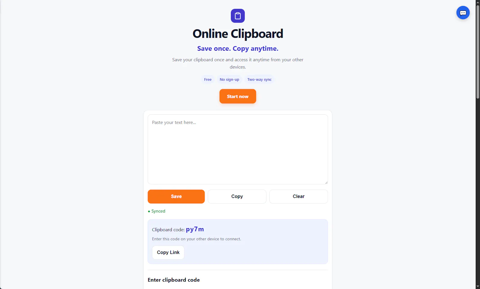 online clipboard screenshot 1
