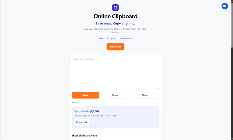 online clipboard screenshot 1