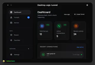 Desktop Cloudflare Tunnel UI gallery image
