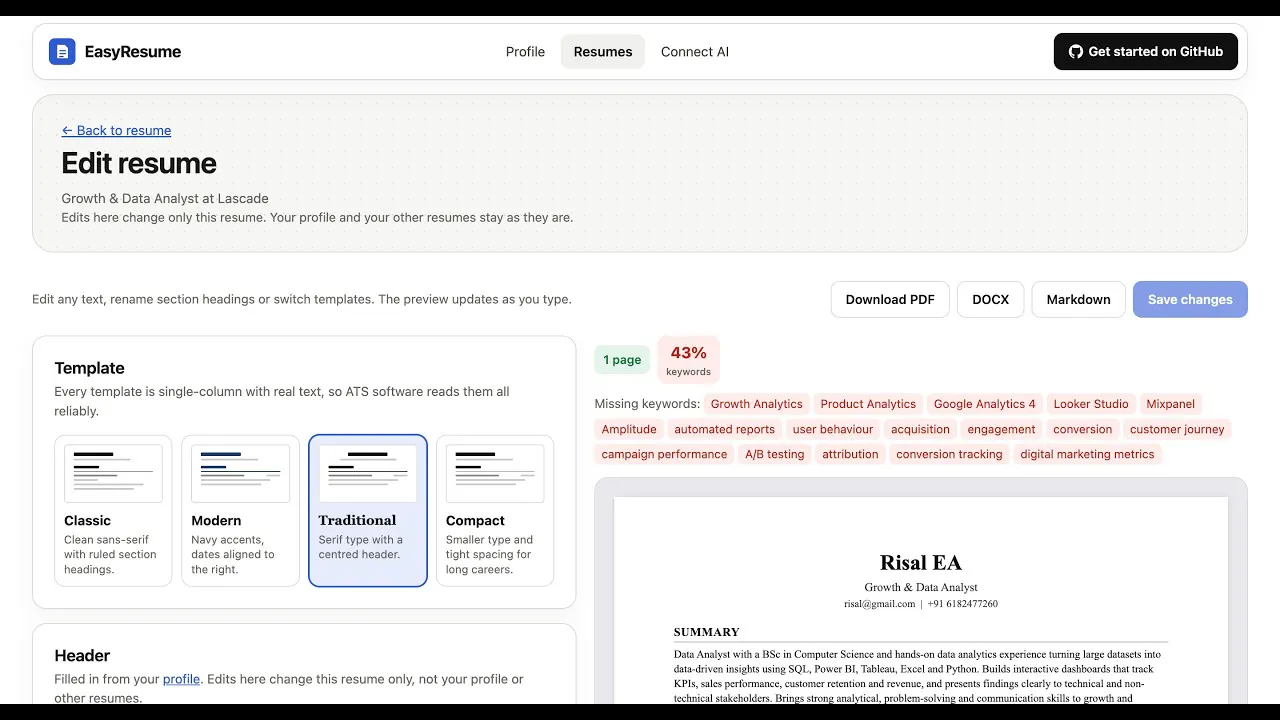 EasyResume gallery image