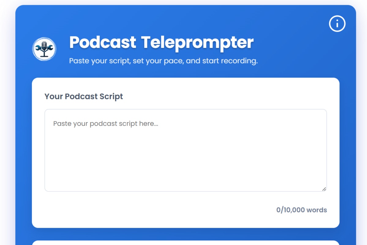 Free Podcast Teleprompter gallery image