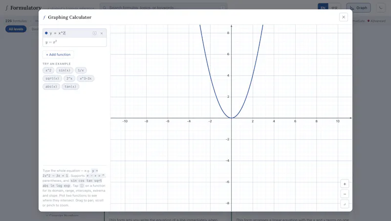 Formulatory screenshot 2