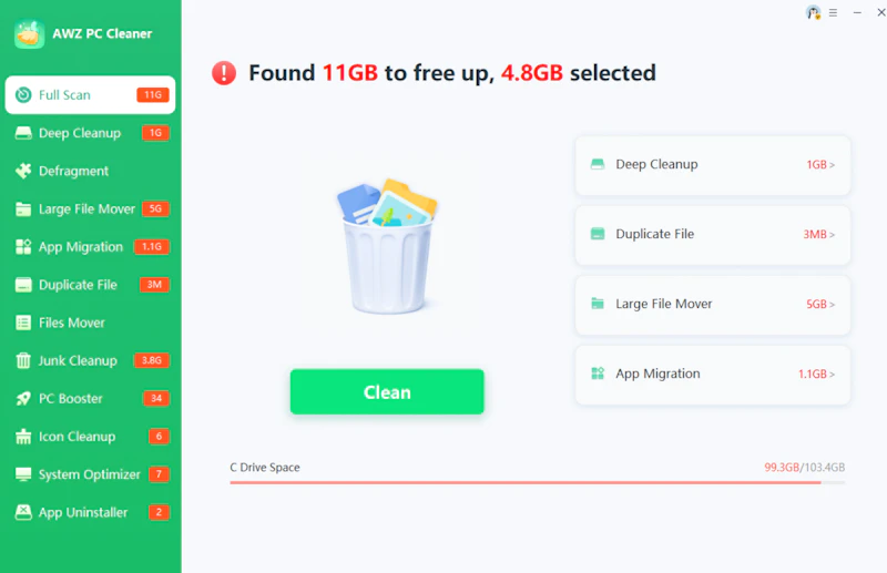 AWZ PC Cleaner screenshot 5