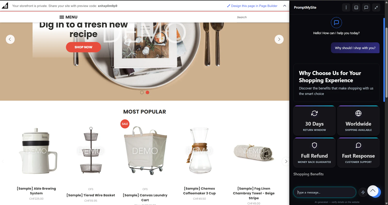 PromptMySite screenshot 3