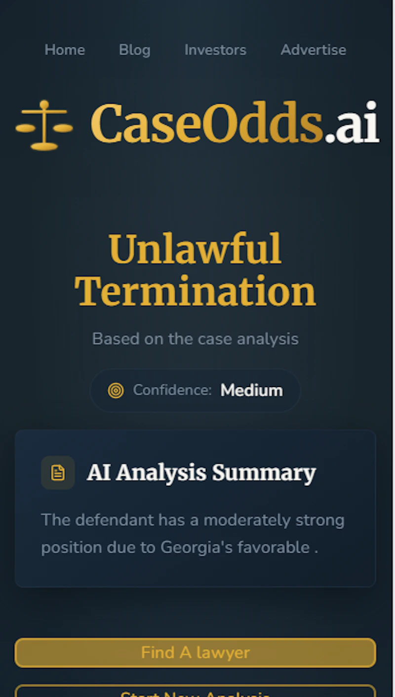 CaseOdds.ai screenshot 2