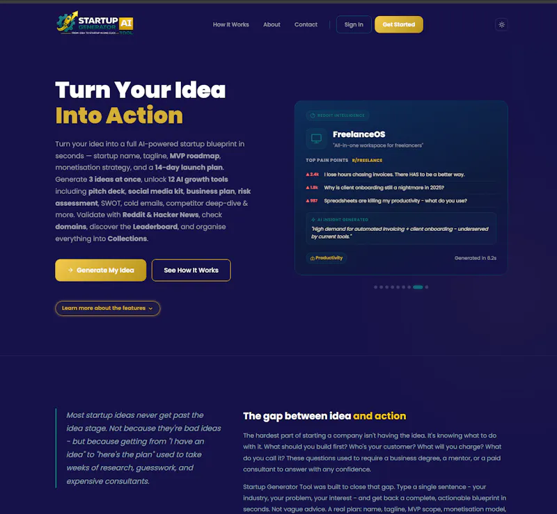 Startupgeneratortool screenshot 1
