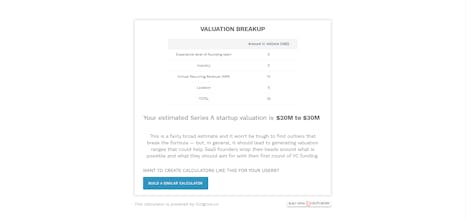 SaaS Startup Valuation Estimator gallery image