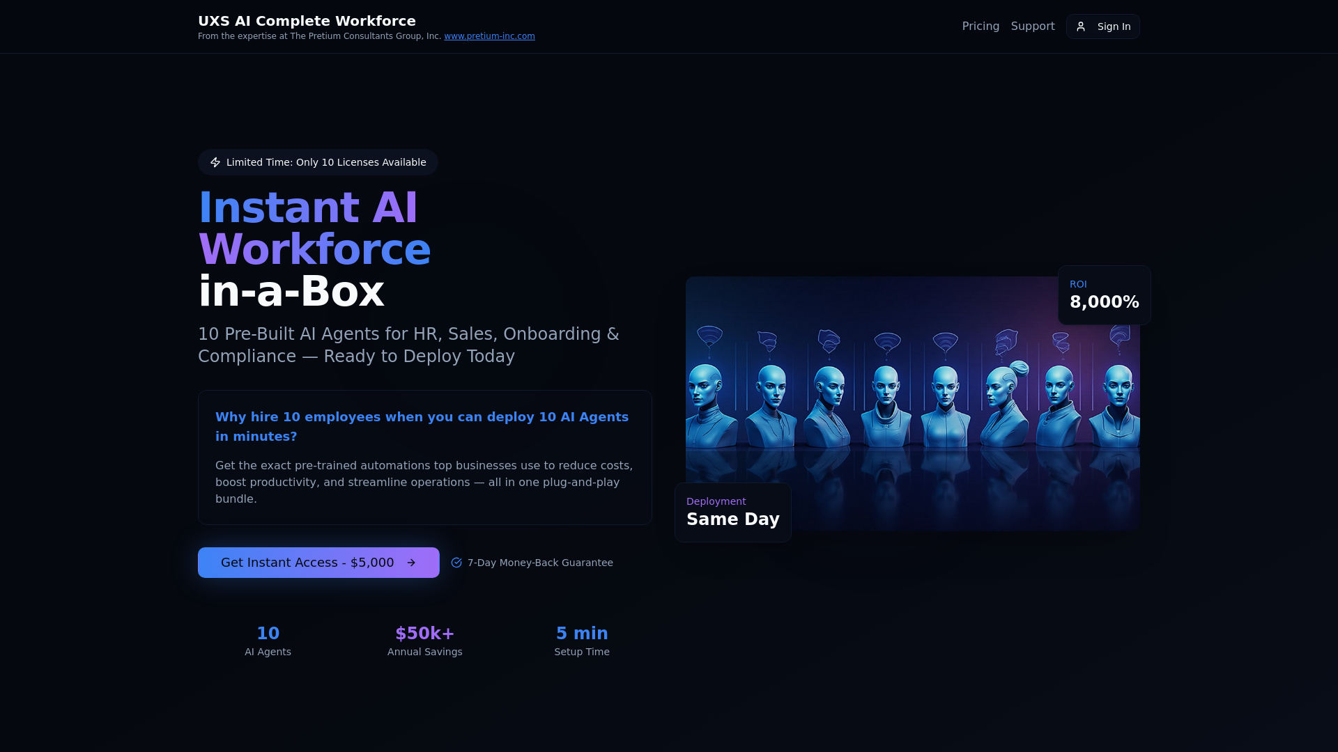 UXS AI Complete Workforce - Assumi 10 dipendenti o distribuisci 10 agenti di intelligenza artificiale in pochi minuti! media 1