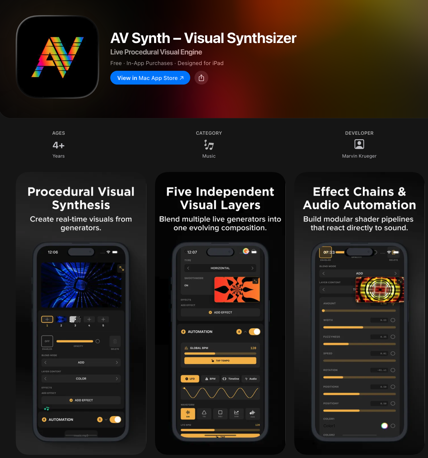 AV Synth Real-time Visual Synthesizer gallery image