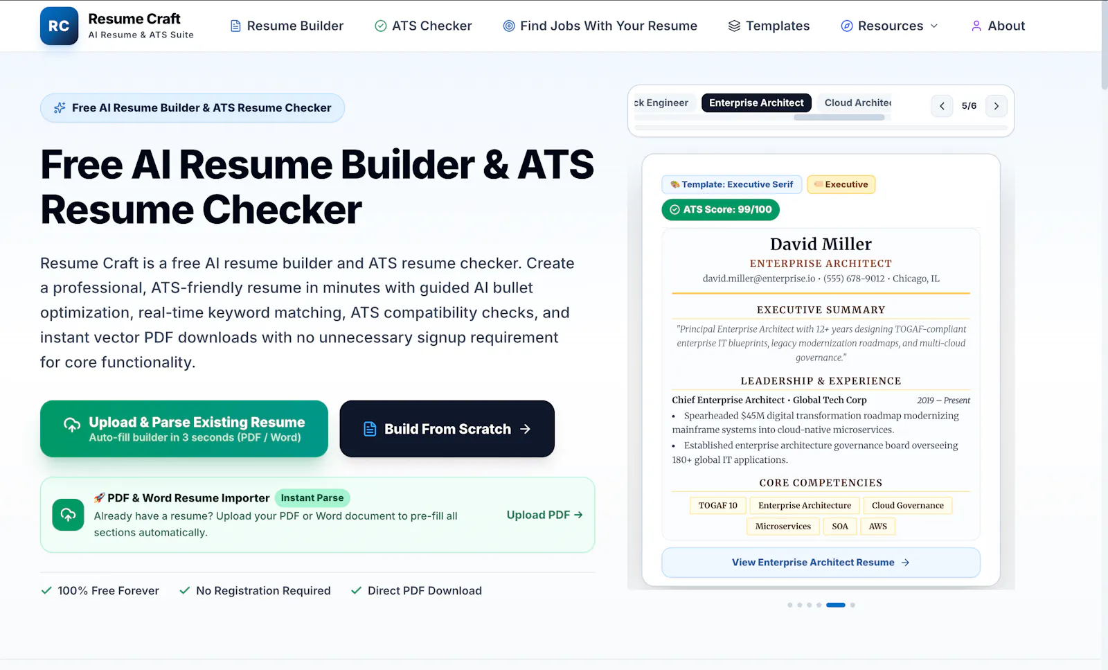 Resume Craft — Free AI Resume Builder screenshot 2