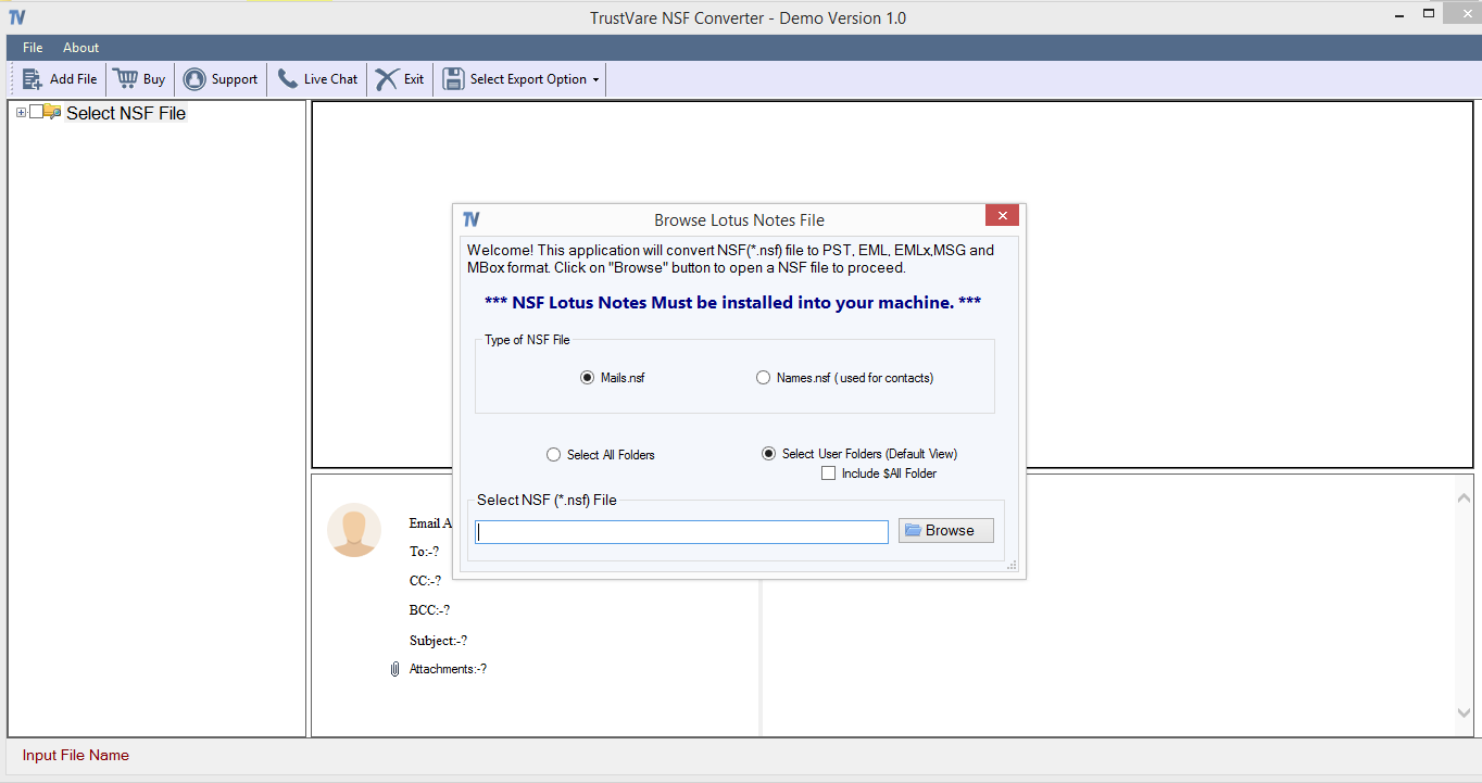 TrustVare NSF a Office 365 Converter media 2