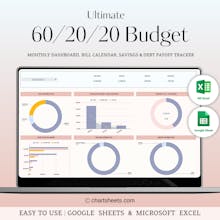 60/20/20 Budget Planner Template Excel gallery image