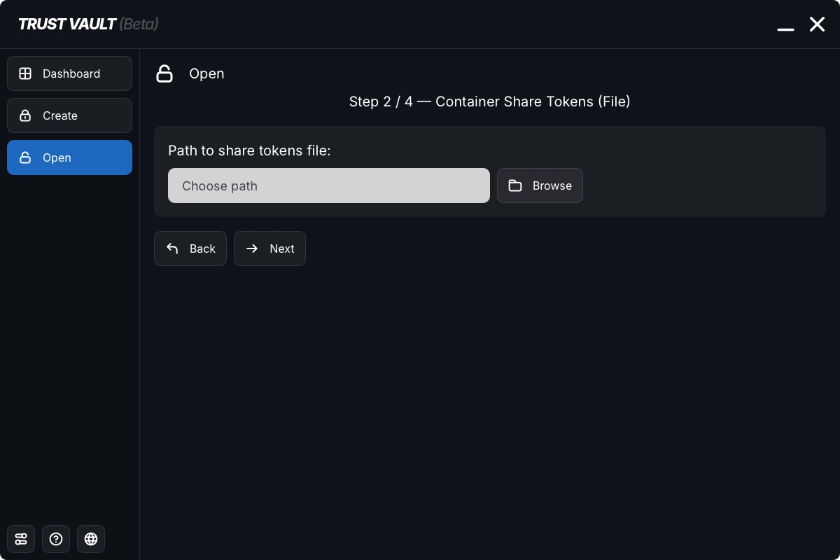 Mídia 4 de Trust Vault - armazenamento de dados seguro - Criptografar e descriptografar arquivos em contêineres seguros