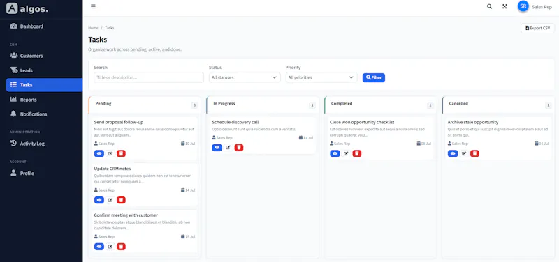 Algos CRM screenshot 6