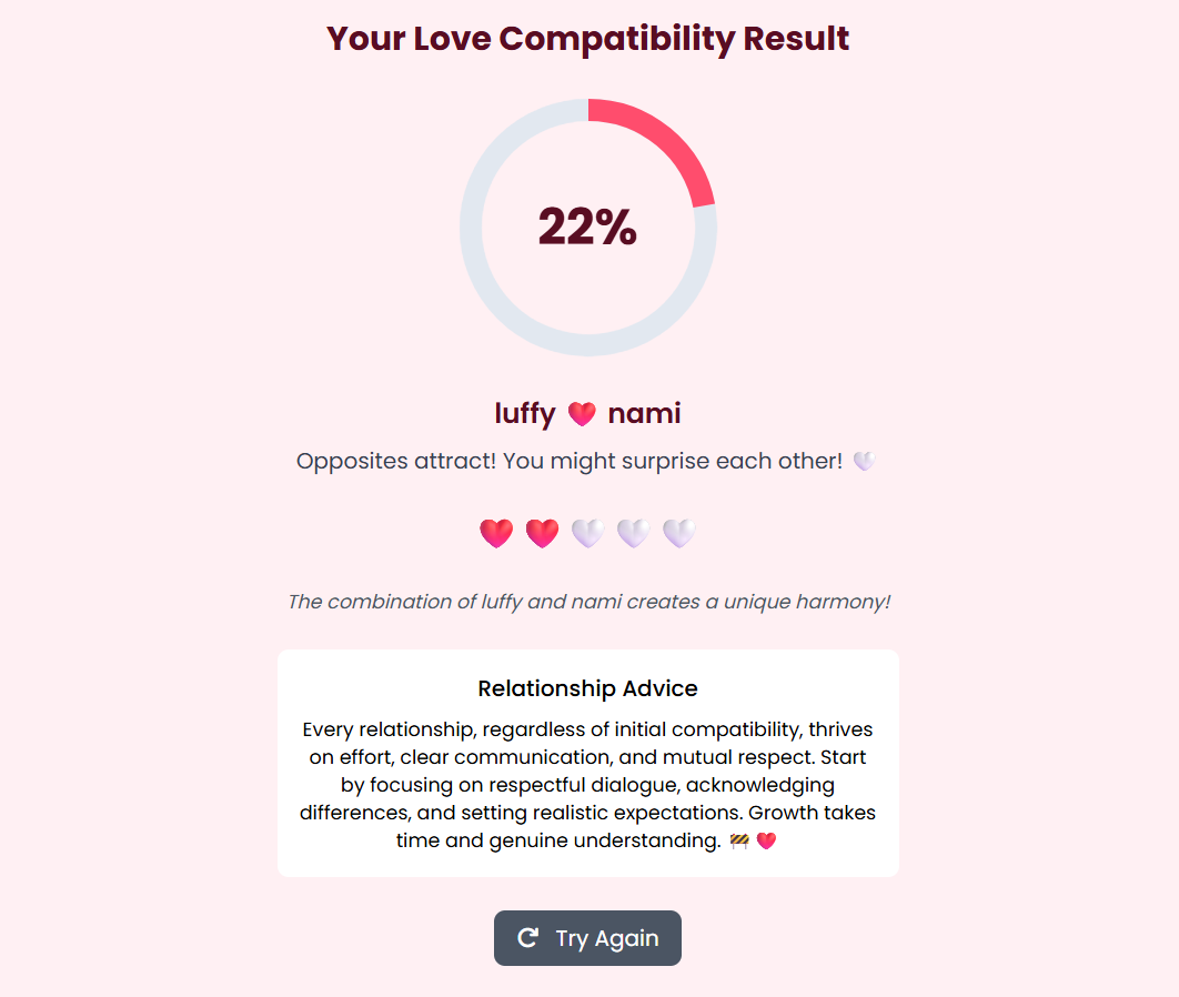 Calculatrice d'amour par son nom media 2