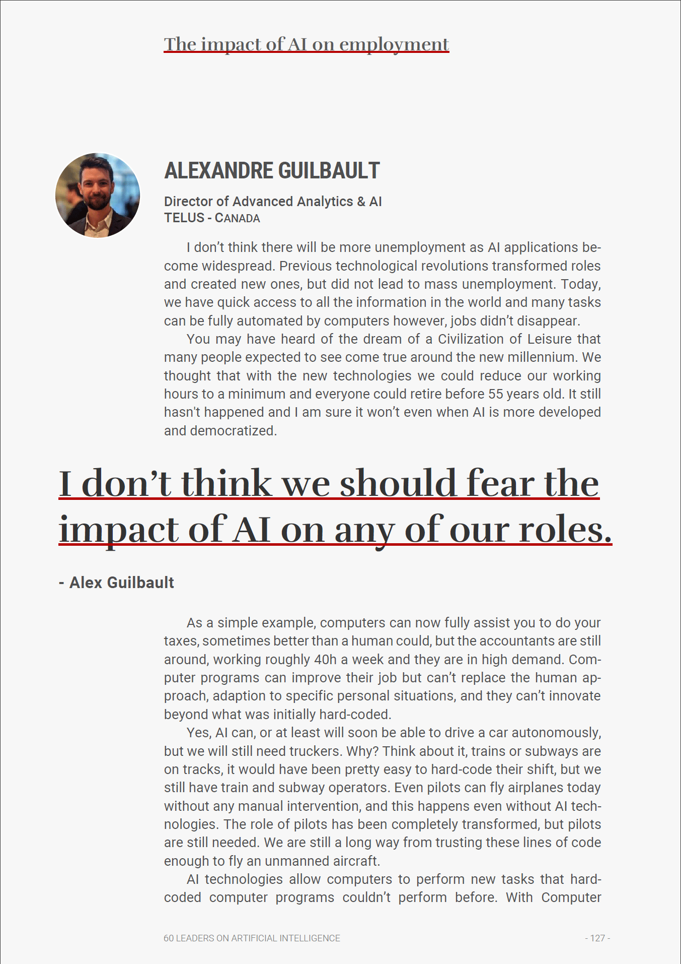 60 LEADERS ON ARTIFICIAL INTELLIGENCE - From Algorithms to Ethics. A holistic view of AI media 21
