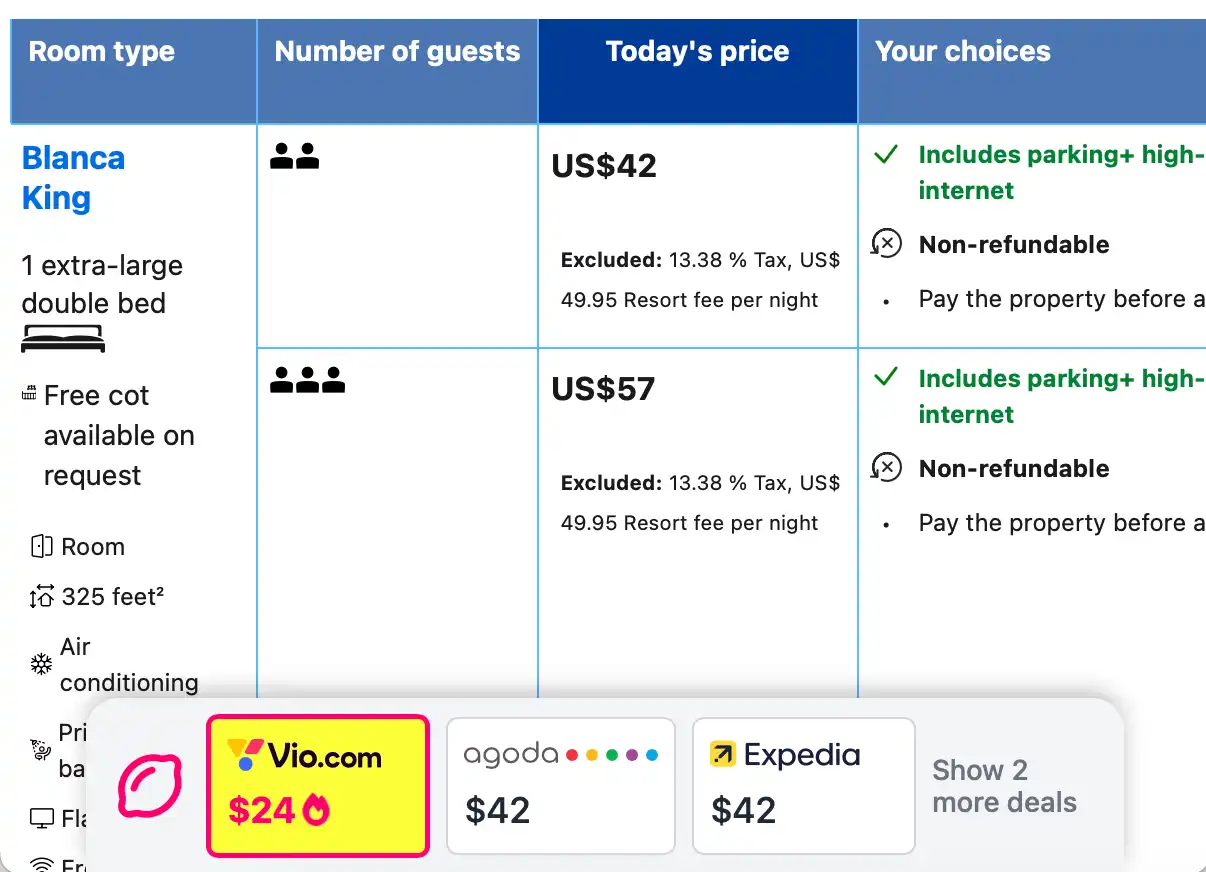 Limón rosa - Extensión de comparación de precios del hotel media 2