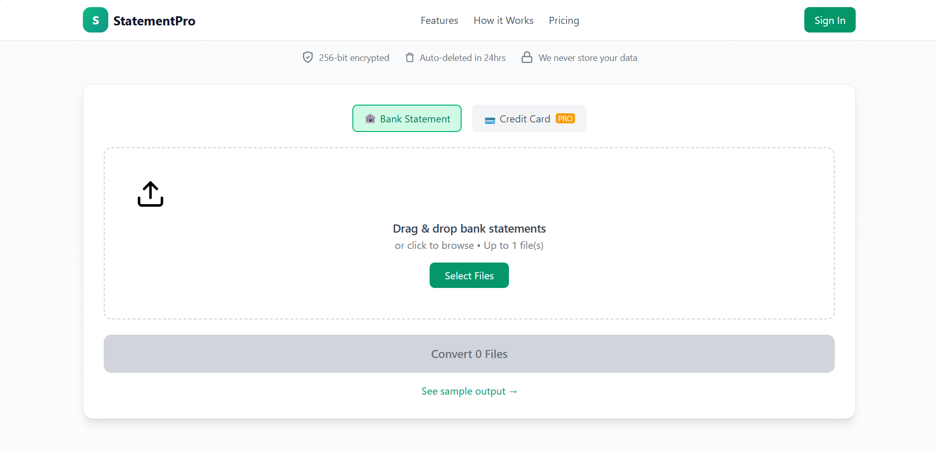 StatementPro - Screenshot 2 showing product features and functionality