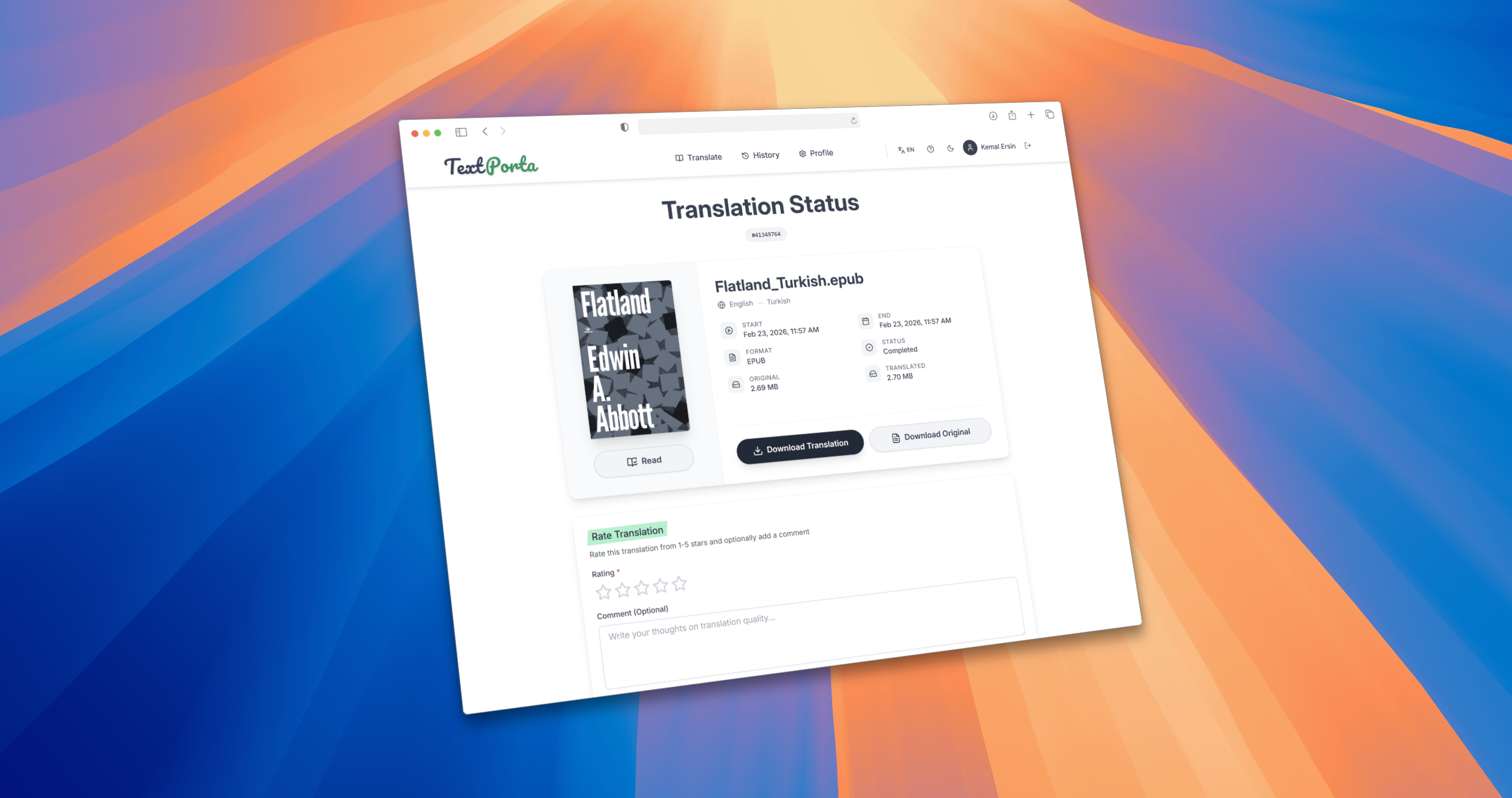 TextPorta - E-Book Translation Platform gallery image