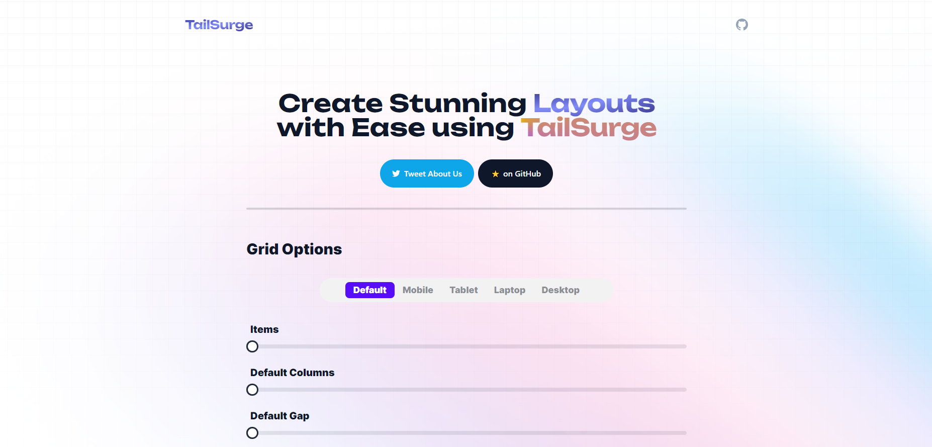 Mídia 1 de Surge de cauda - Crie layouts impressionantes com facilidade usando Tailsurge