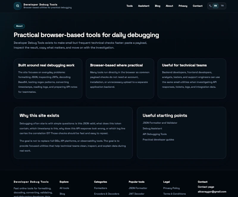 Developer Debug Tools screenshot 3