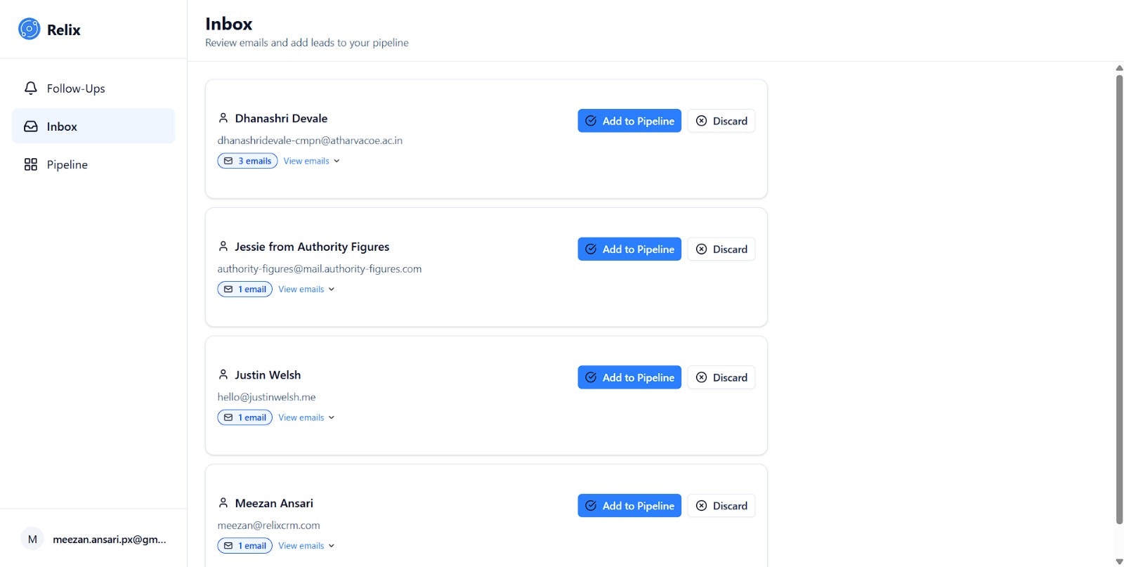 Relix - Main product screenshot demonstrating key features and user interface